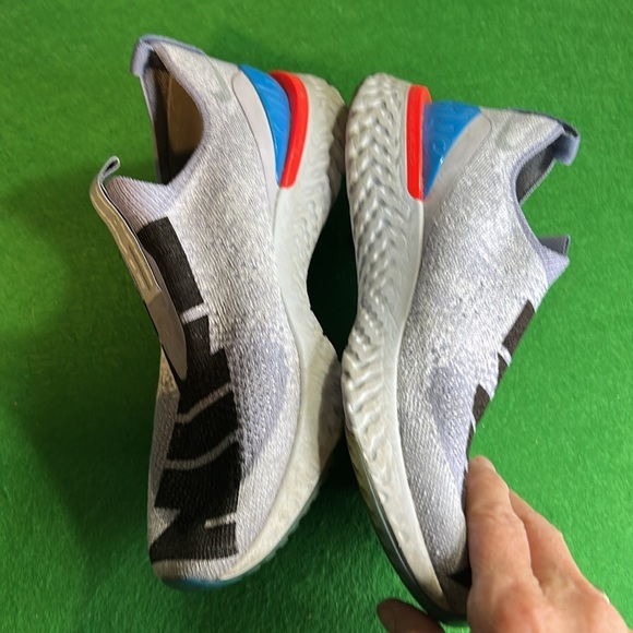 NIKE EPIC PHANTOM REAT FLY KNIT JDI INDIGO FOG RUNNING SHOE BLACK\PURPLE 6YOUTH - Picture 4 of 14